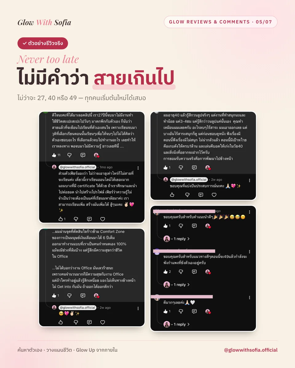 รีวิวจากลูกค้า Clarity Session 5